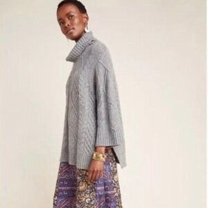 Anthropologie Michael Stars Herron Turtleneck Poncho Sweater
